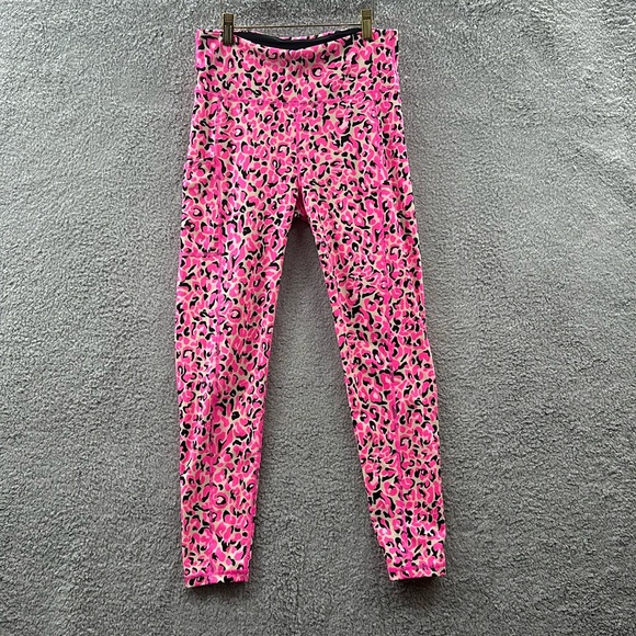 Lilly Pulitzer Luxletic Weekender High Rise Leggings Pink Topaz Medium - Picture 1 of 11